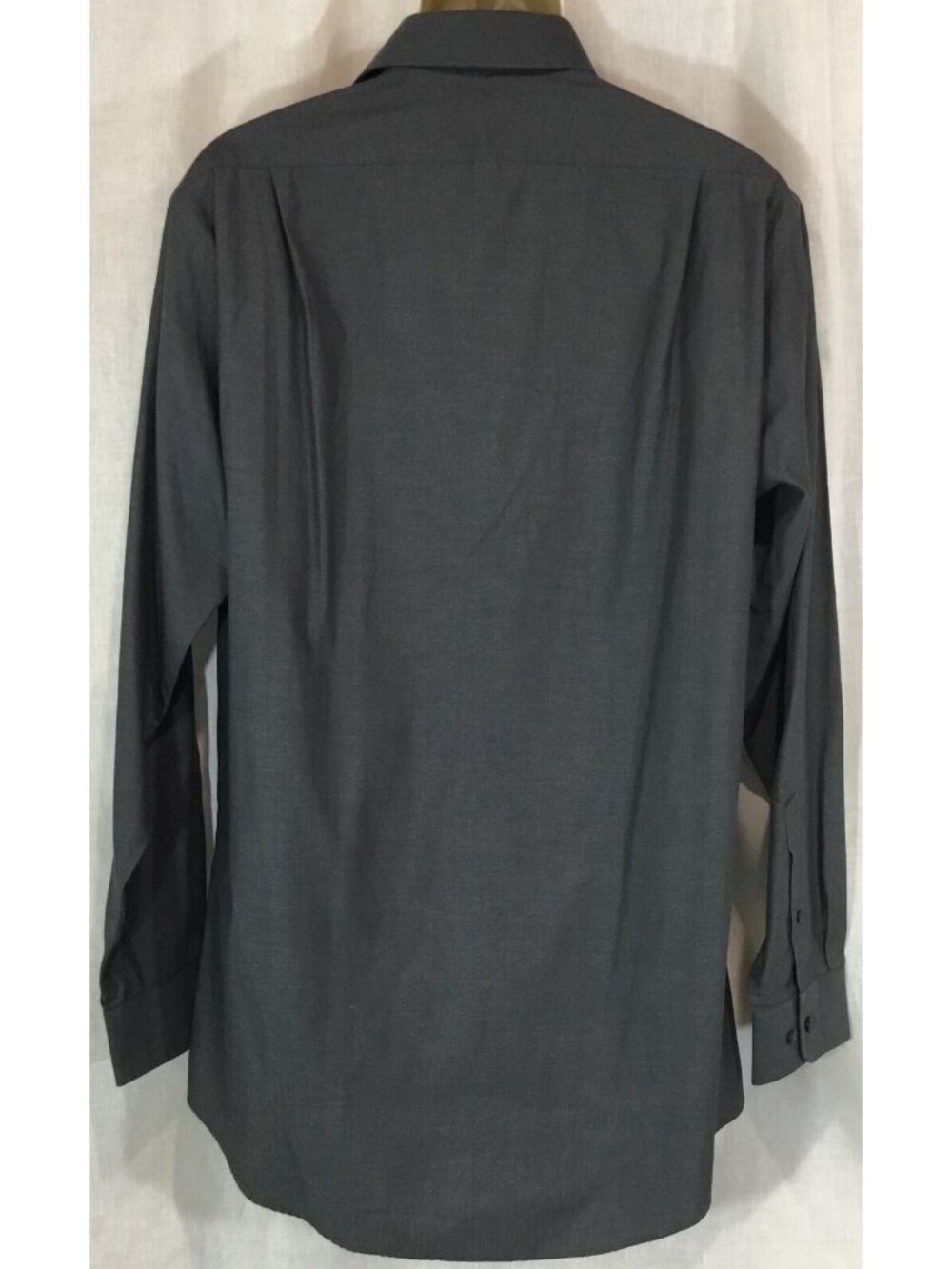 Quiet luxury Dress Shirt Men M 15 15.5 34 35 Gray Wrinkle Stain Free Oxford VTG - Picture 2 of 10